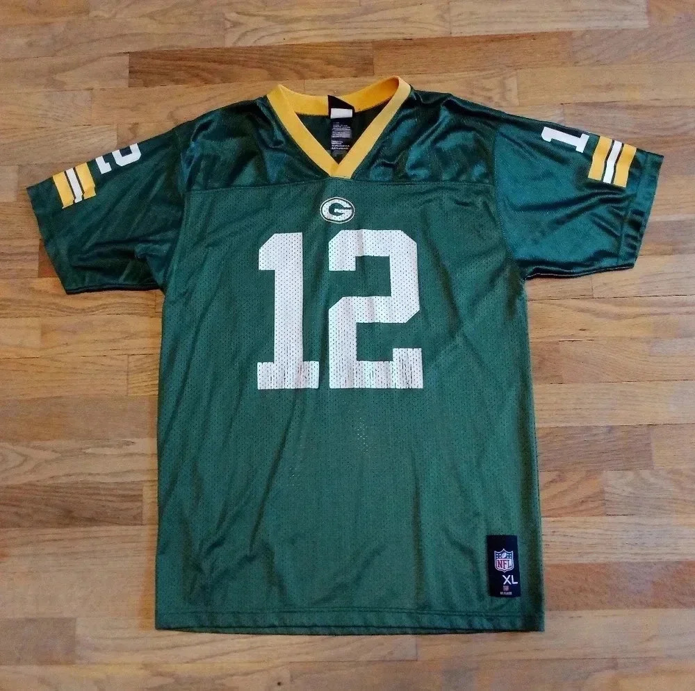 Green Bay Packers Jersey Aaron Rodgers #12 NFL Team Apparel YOUTH XL